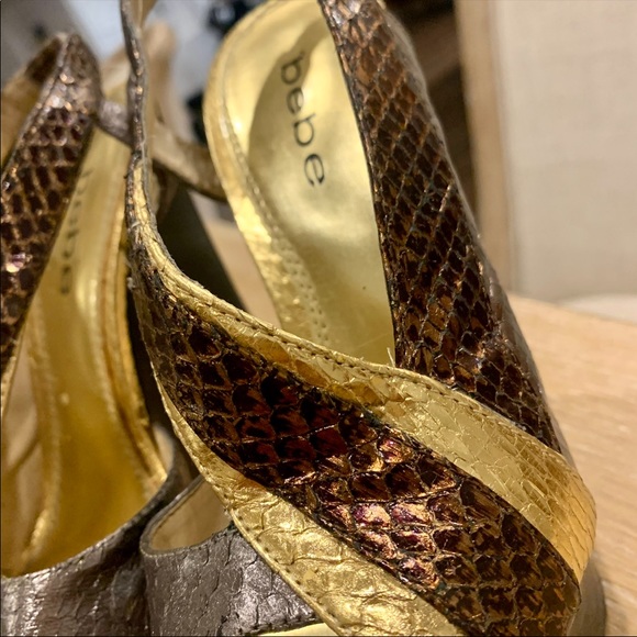 Bebe Snakeskin Heels - Picture 5 of 11